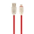 Kép 1/2 - Gembird CC-USB2R-AMmBM-2M-R microUSB Premium rubber charging and data cable 2m Red