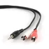 Kép 1/4 - Gembird CCA-458/0.2 3,5mm Stereo to RCA Plug Cable 0,2m Black