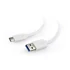 Kép 2/5 - Gembird CCP-USB3-AMCM-W-0.1M USB3.0 AM to Type-C cable 0,1m White