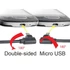 Kép 2/4 - Gembird Double-sided right angle microUSB 1,8m blister cable Black