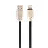 Gembird CC-USB2R-AMLM-2M-R Premium rubber 8-pin charging and data cable 2 m Black