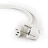 Kép 1/2 - Gembird PC-186W-VDE Power cord (C13) VDE approved 1,8m White