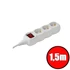Home NV 3K/WH 3 aljzat 1,5 méter 3x1mm2 fehér kapcsolós elosztó