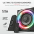 Kép 5/17 - Trust GXT 629 Tytan 2.1 Speaker RGB jack 120W fa gamer hangszóró